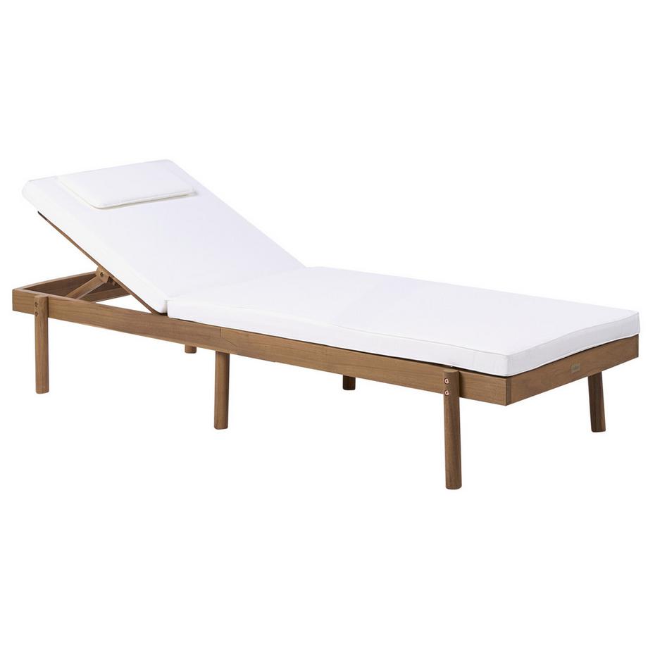 Beliani Sonnenliege mit Kissen aus FSC® zertifiziertes Akazienholz  MARCETELLI  