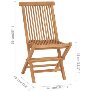 VidaXL Gartenstuhl teak  