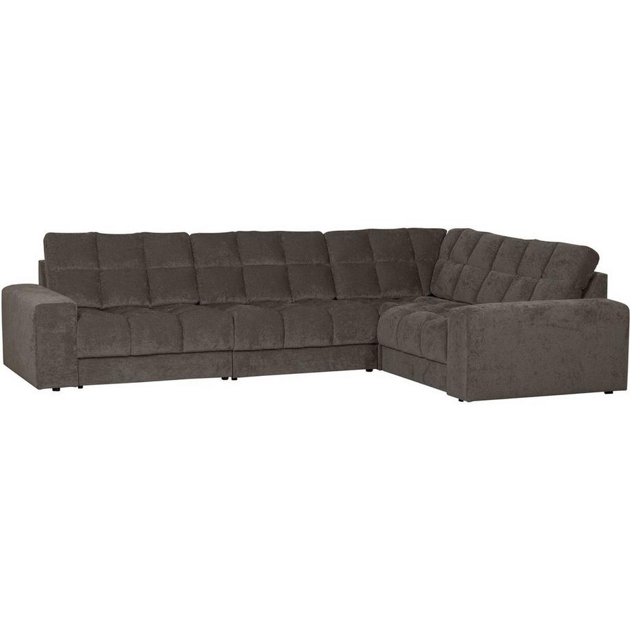 Ecksofa Second Date rechts Vintage Webstoff warmgrau 316x212