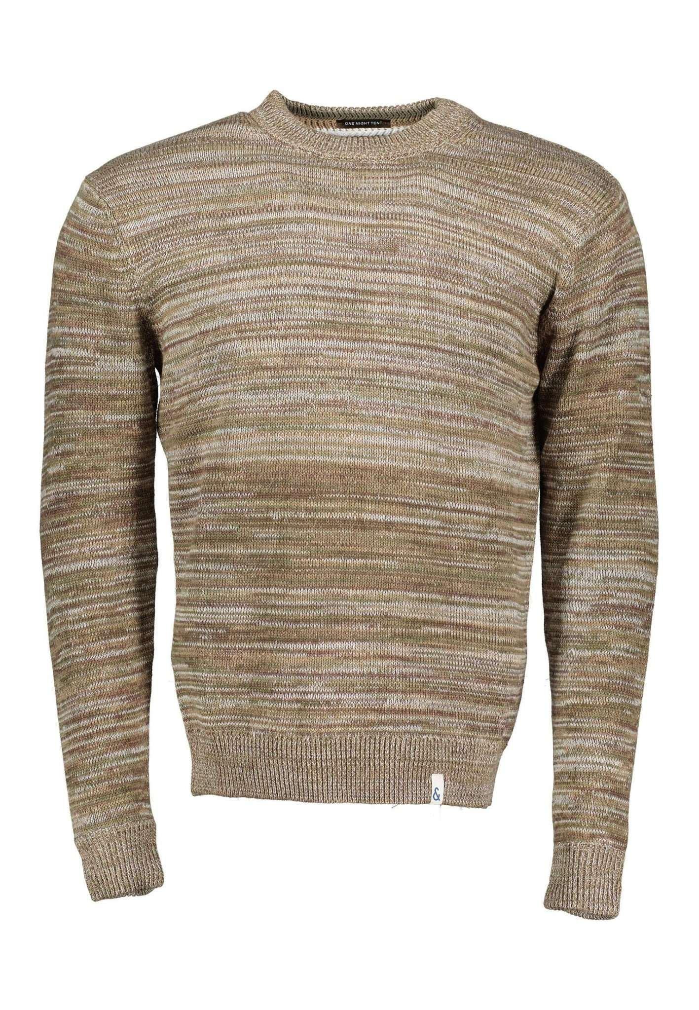 Image of Pullover Roundneck-mouliné Herren Olivegrün XL