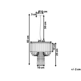 Beliani Lampe suspension en Métal Glamour ADORN  