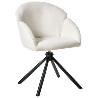 Beliani Lot de 2 chaises de salle à manger en Tissu Traditionnel MAYBEE  