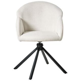 Beliani Lot de 2 chaises de salle à manger en Tissu Traditionnel MAYBEE  