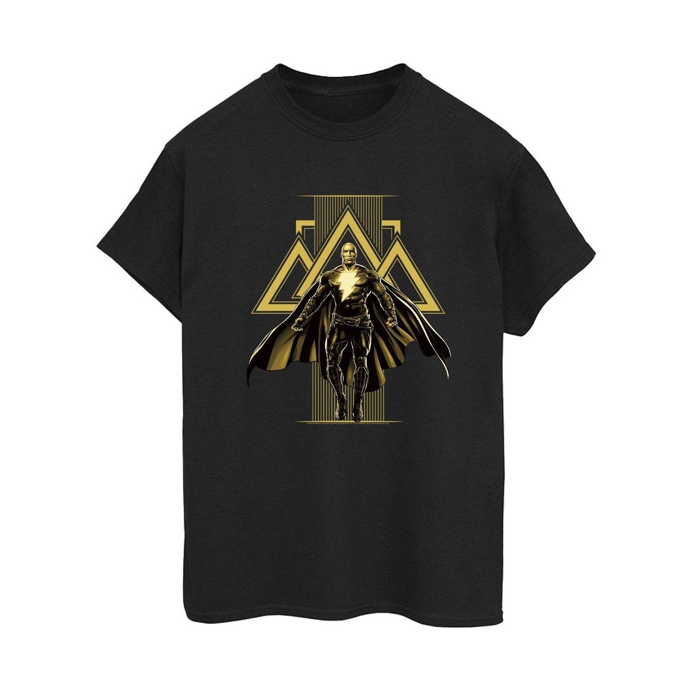 Image of Black Adam Rising Golden Symbols Tshirt Damen Schwarz XXL