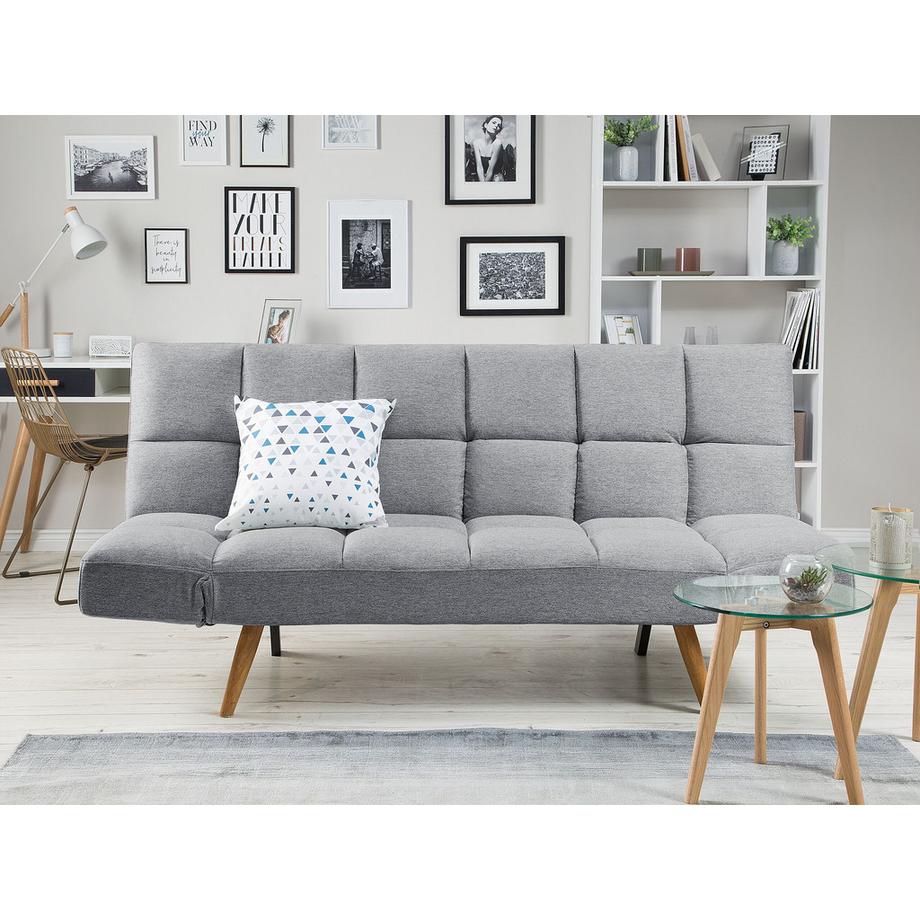 Beliani Canapé-lit en Tissu Rétro INGARO  