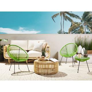 Beliani Ensemble pour bistro en Polyrotin Boho ACAPULCO II  