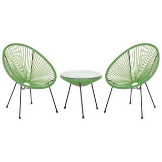 Beliani Ensemble pour bistro en Polyrotin Boho ACAPULCO II  