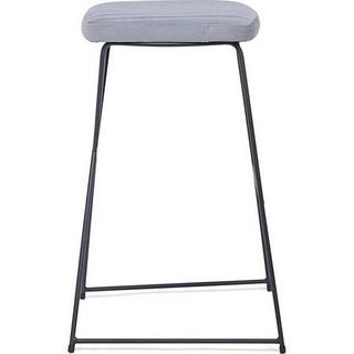 mutoni Tabouret de bar Kinsley velours gris  