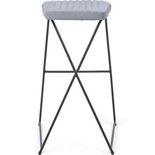 mutoni Tabouret de bar Kinsley velours gris  