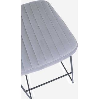 mutoni Tabouret de bar Kinsley velours gris  