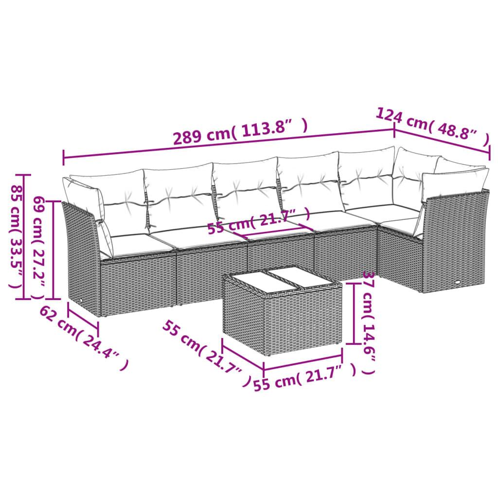 VidaXL Ensemble de canapés de jardin rotin synthétique  