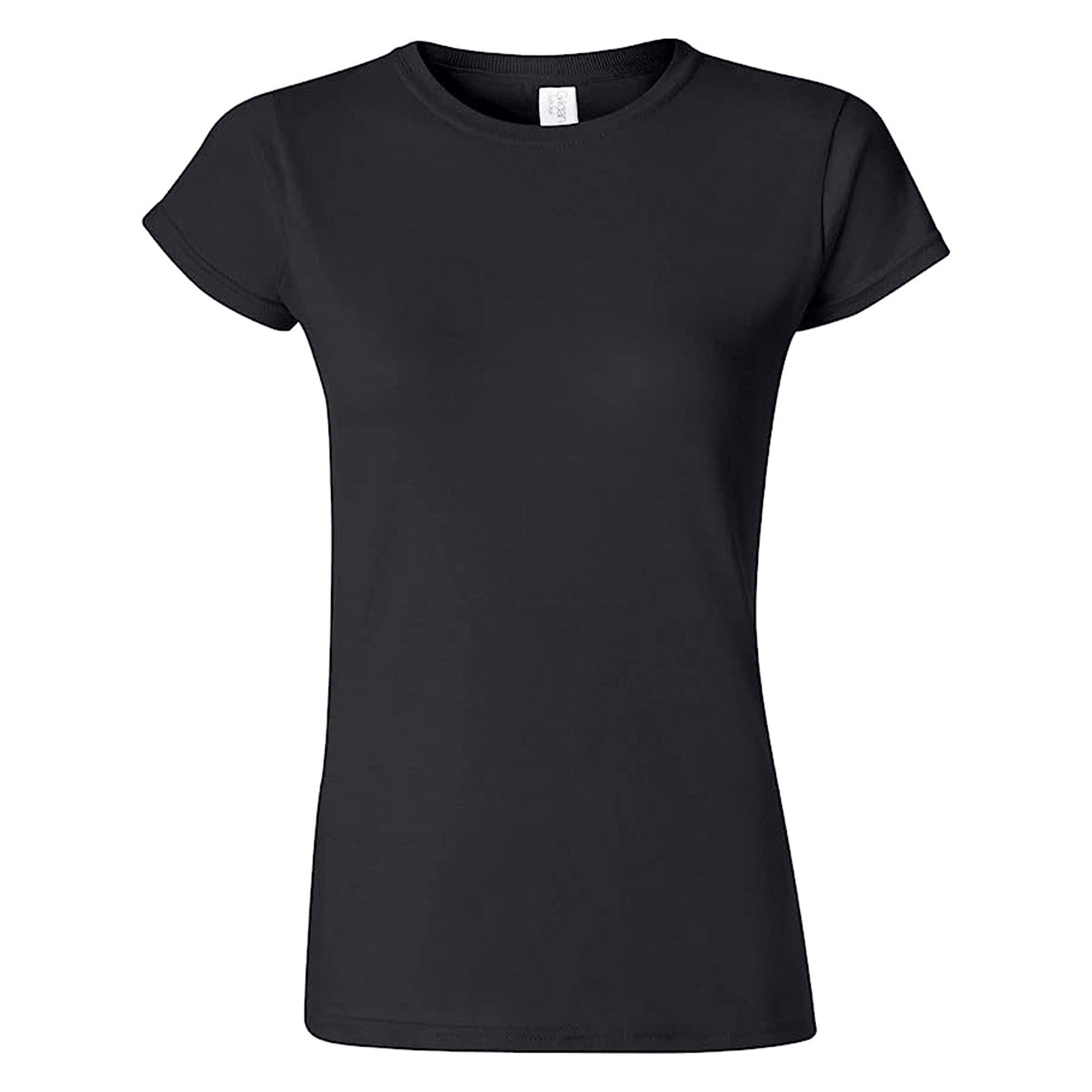 Image of Softstyle Tshirt Mittelschwer Damen Schwarz XL