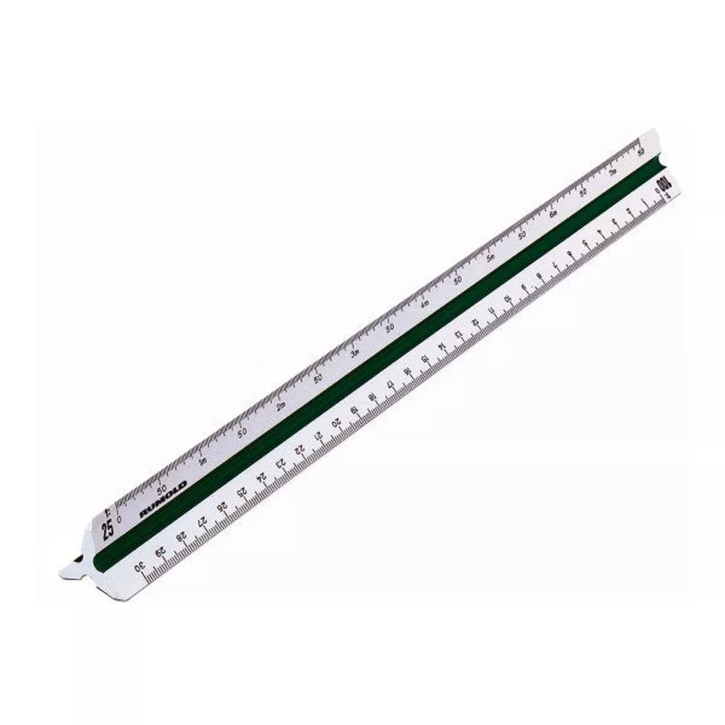 Rumold Dreikantmaßstab 30cm 150 vermessung 6 weiß