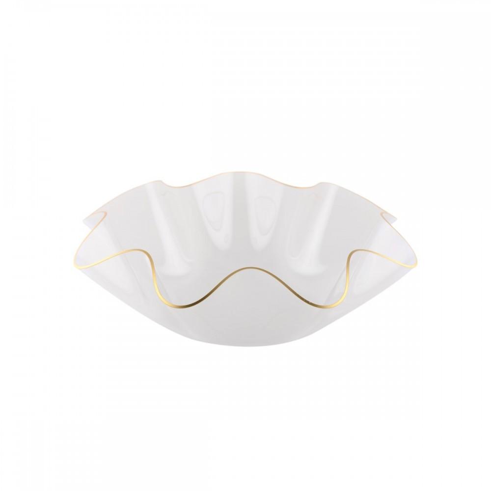 Image of Obstschale aus Acryl 40cm mit goldfarbenem Rand Obstschale aus Acryl 40cm mit goldfarbenem Rand