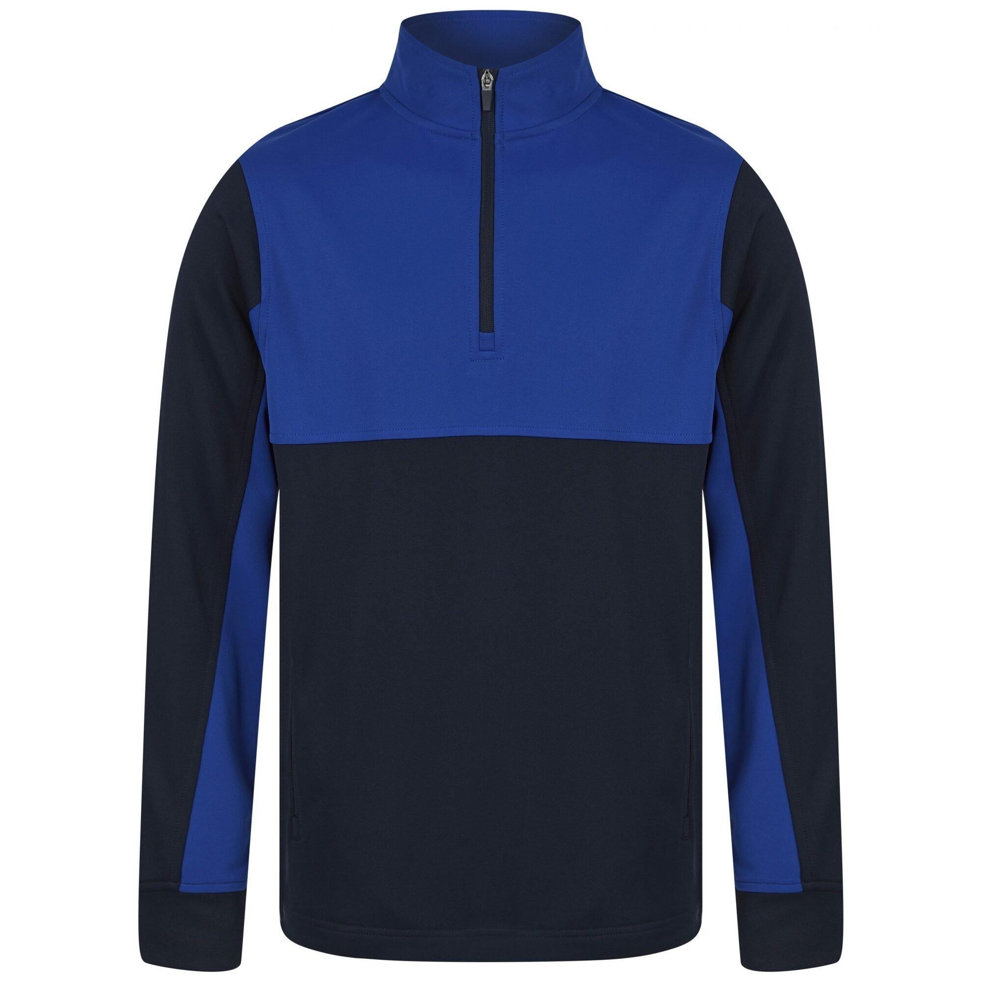 Image of Trainingsjacke Mit Kurzem Reißverschluss Unisex Blau 7-8A