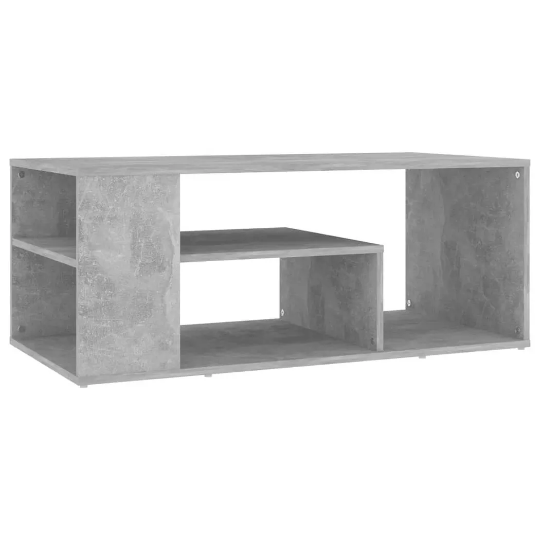 Table basse gris béton 100x50x40 cm bois d ingénierie