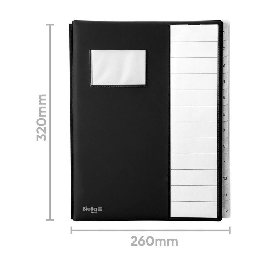 Biella Pult- und Ordnungsmappe Pronto A4 1-12  