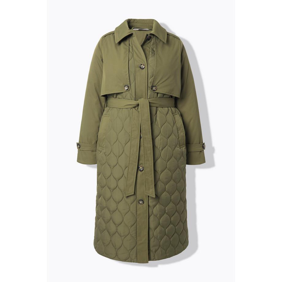 Studio Untold Trenchcoat Teil Steppung Wattiert Bindegürtel  