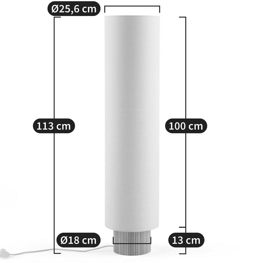 La Redoute Intérieurs Lampadaire frêne et lin  