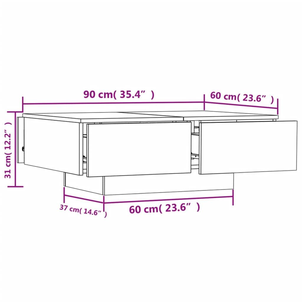 VidaXL Table basse bois d'ingénierie  