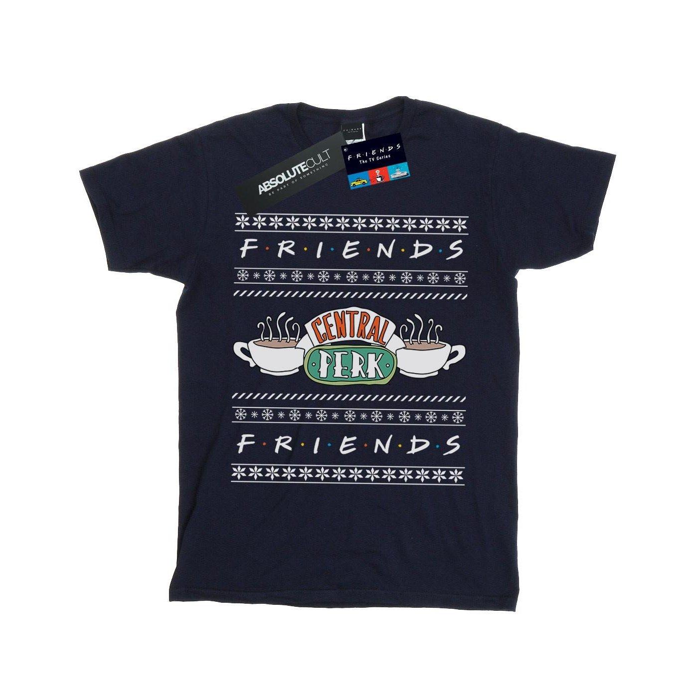 Image of Fair Isle Central Perk Tshirt Jungen Marine 140/146