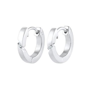 Boucles d'Oreilles Dames Créoles Avec Diamant (0,04 Ct.)