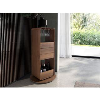 ANGEL CERDA Meuble bar pivotant en noyer  