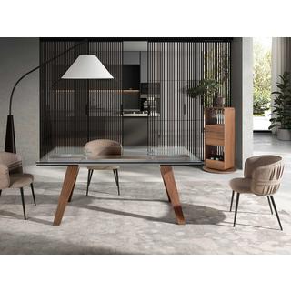 ANGEL CERDA Mobile bar girevole in noce  