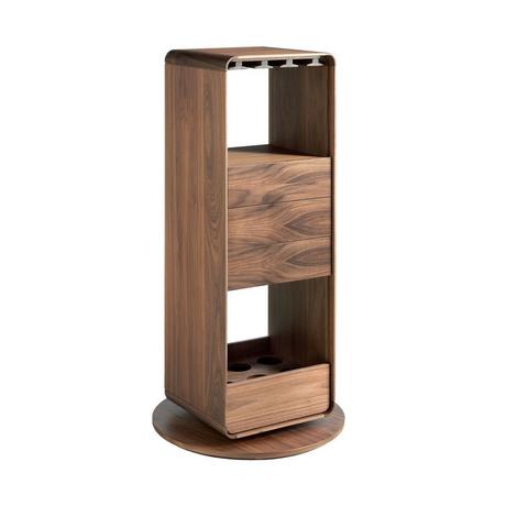 ANGEL CERDA Drehbarer Barschrank aus Nussbaum  