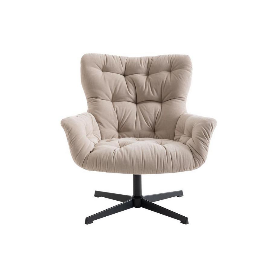 Vente-unique Drehsessel - Stoff - Beige - OPHELIE  