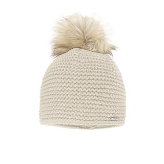 CAPO Flora Bee Berretto Lavorato a Maglia con Pompon in Pelliccia Sintetica  