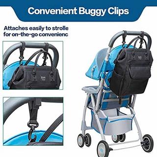 Only-bags.store Wickeltaschen Rucksack Grosser Windelrucksack mit Schnullerhalter und Kinderwagengurten  