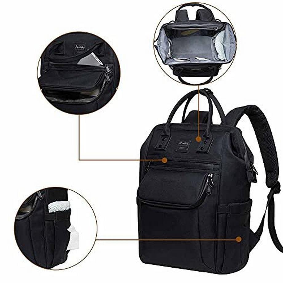 Only-bags.store Zaino Fasciatoio Grande Zaino Porta Pannolini con Porta Ciuccio e Cinghie per Passeggino  