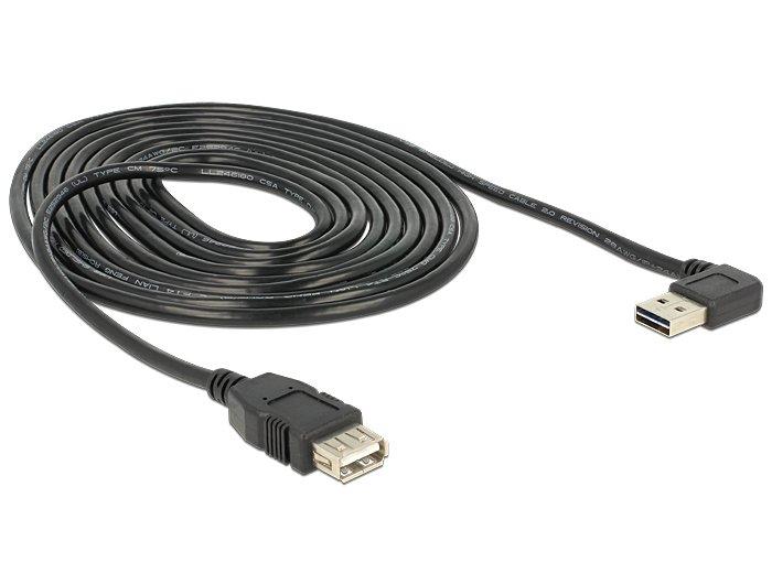 DeLock  3m, USB 2.0-A - USB 2.0-A câble USB USB A Noir 