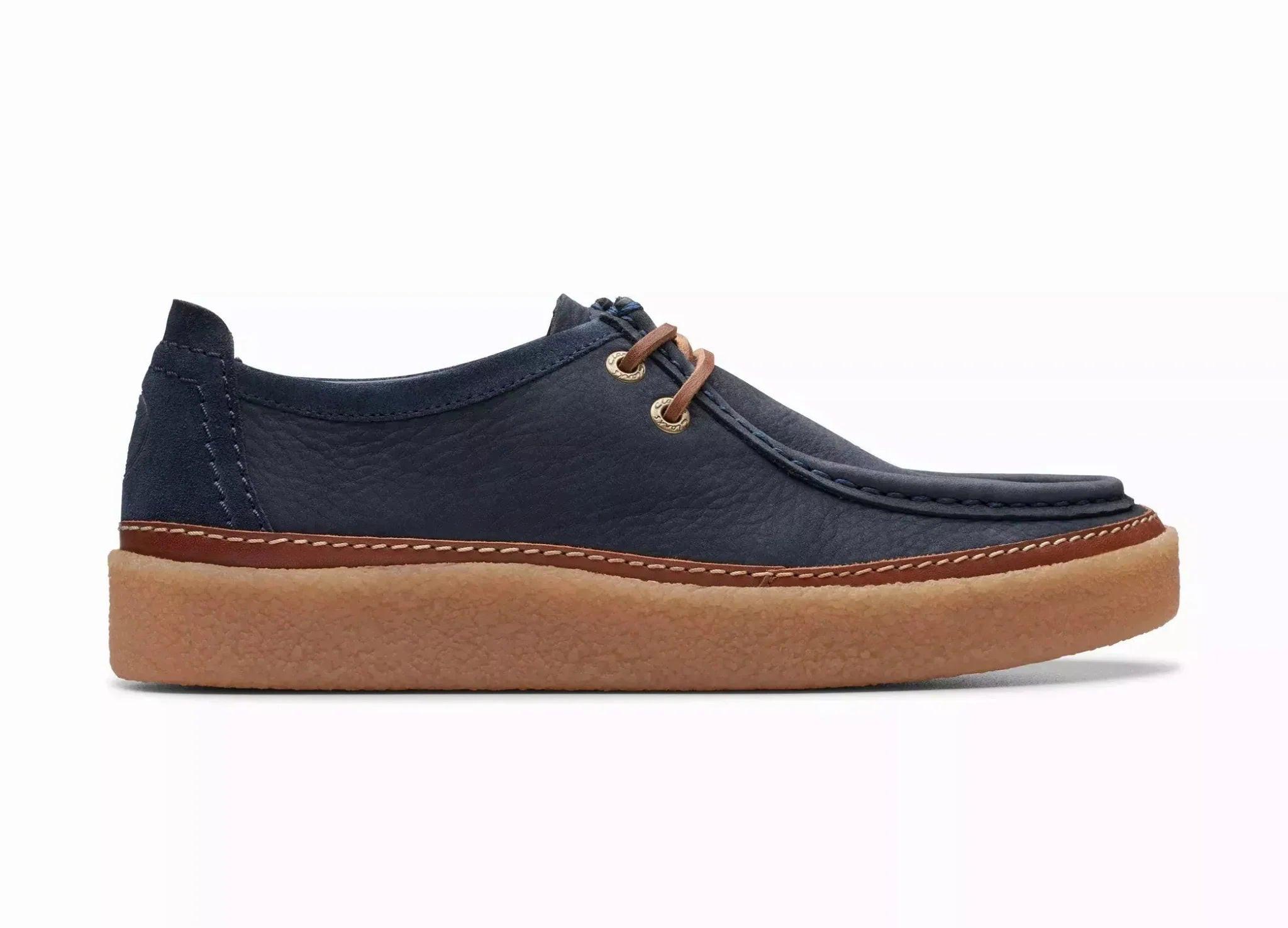 Image of Clarkwood Moc - Nubuk Schnürschuh Unisex Blau 43