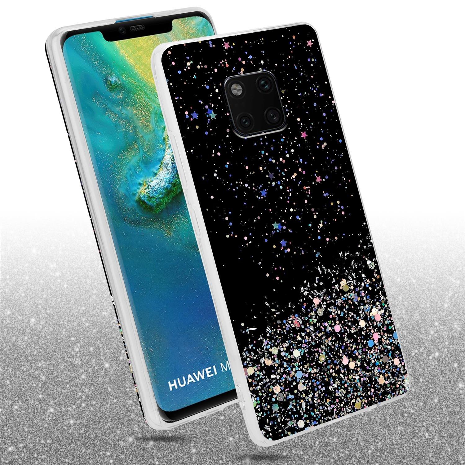 Cadorabo  Housse compatible avec Huawei MATE 20 PRO - Coque de protection en silicone TPU flexible avec paillettes scintillantes 