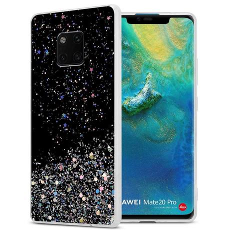 Cadorabo  Housse compatible avec Huawei MATE 20 PRO - Coque de protection en silicone TPU flexible avec paillettes scintillantes 