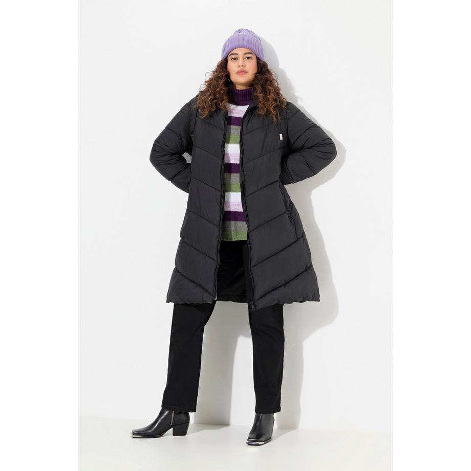 Ulla Popken Steppmantel wasserabweisend Seiten-Zipper  