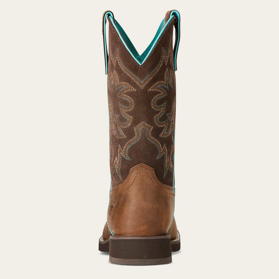 Ariat  bottes western en cuir   delilah round toe 