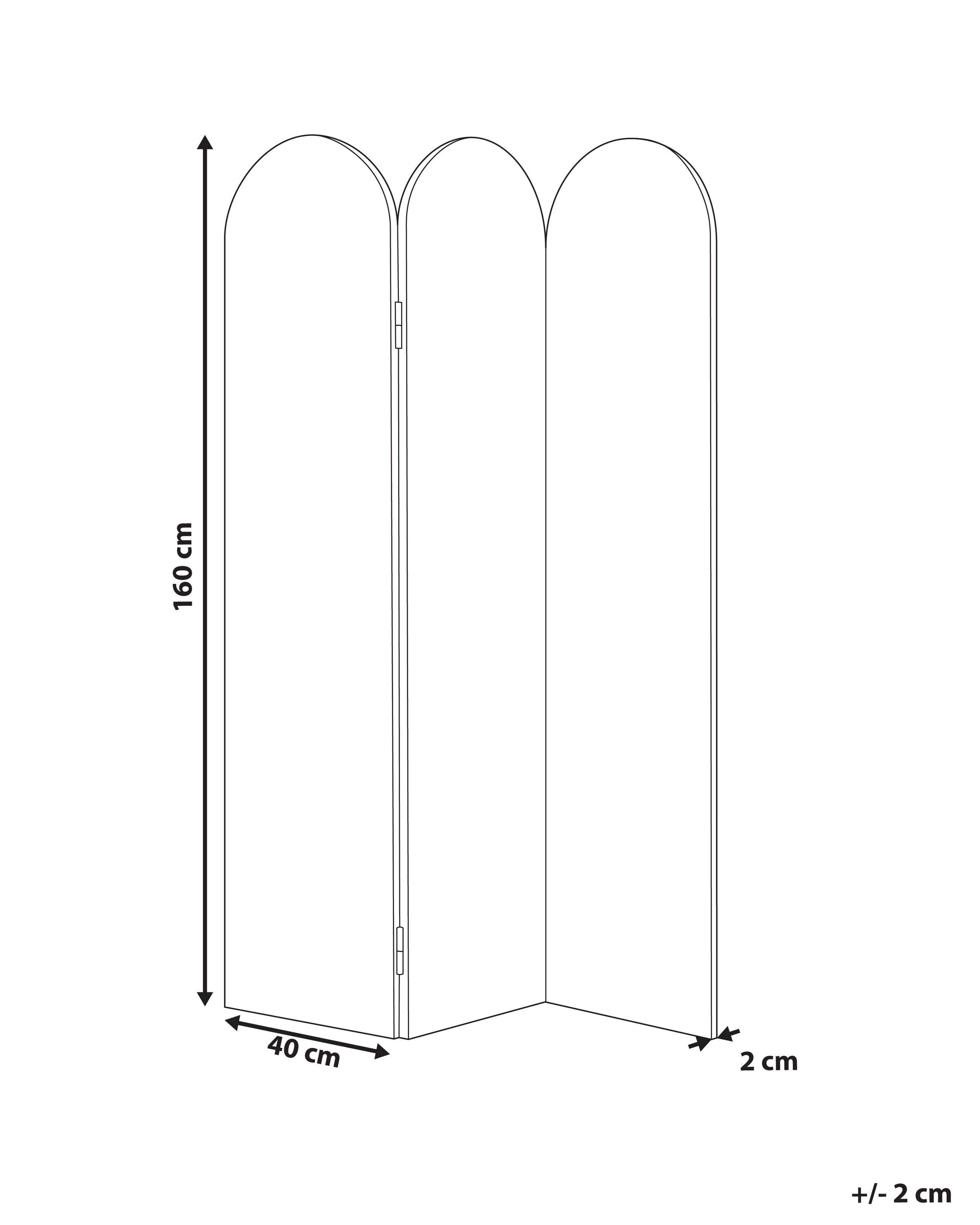 Beliani Séparation de pièce acoustique à 3 panneaux en Matière synthétique Minimaliste SLIMMY  