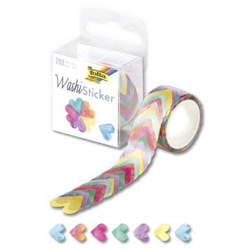 Folia Washi Sticker Dekorativer Aufkleber Papier Mehrfarbig 200 Stück(e)