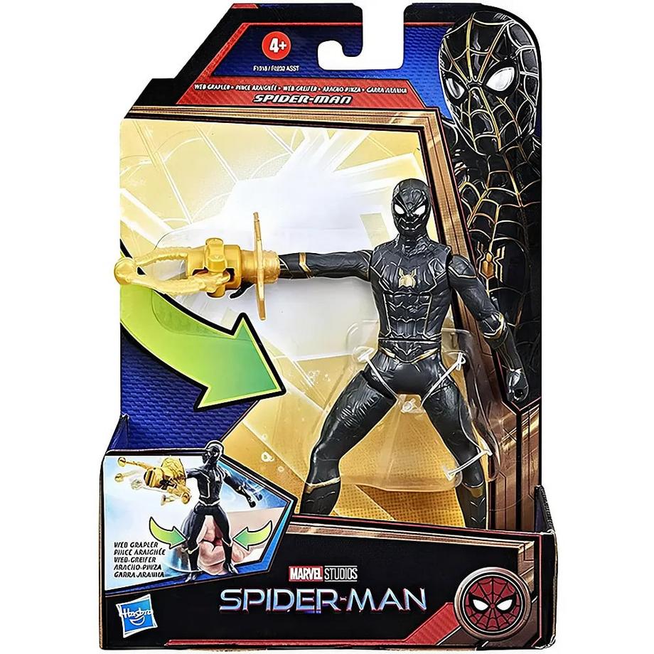 Hasbro  Spiderman Web Spin Spiderman Schwarz (15cm) 