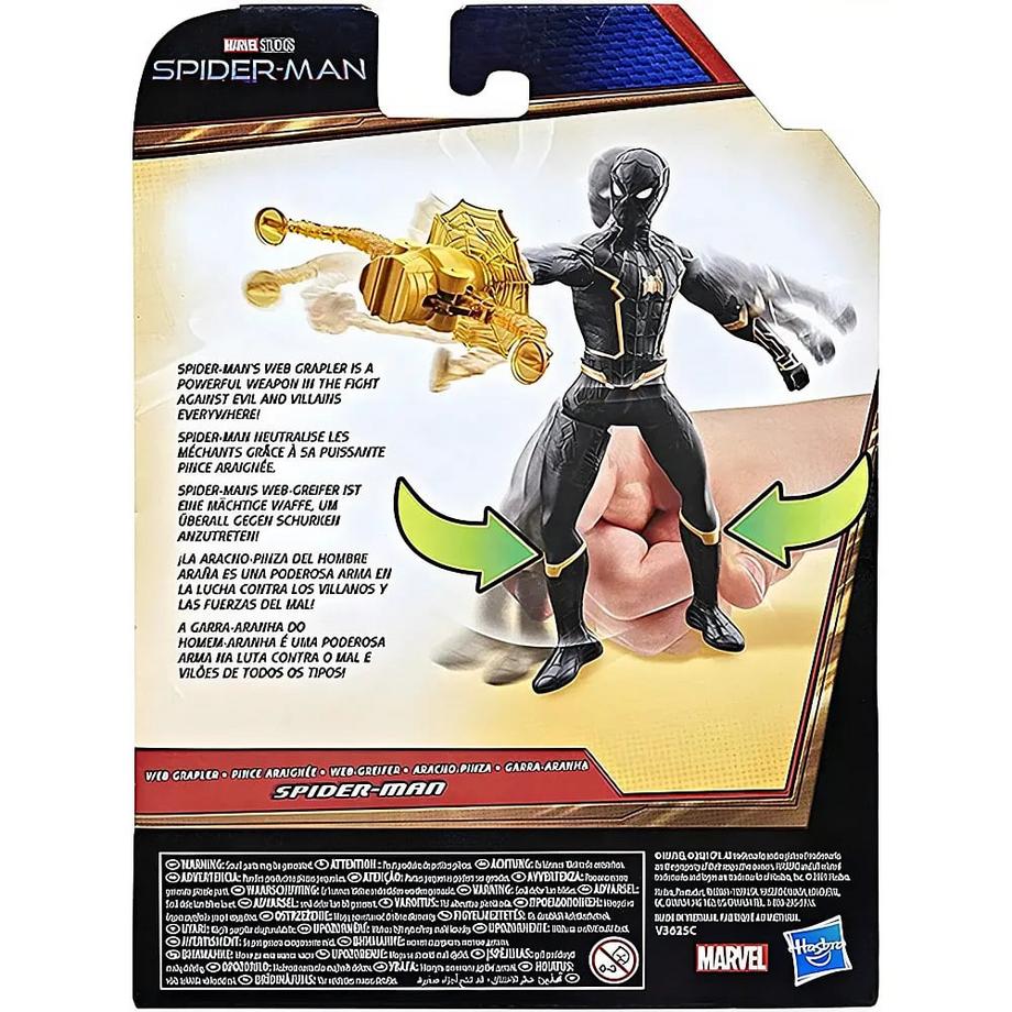 Hasbro  Spiderman Web Spin Spiderman Schwarz (15cm) 