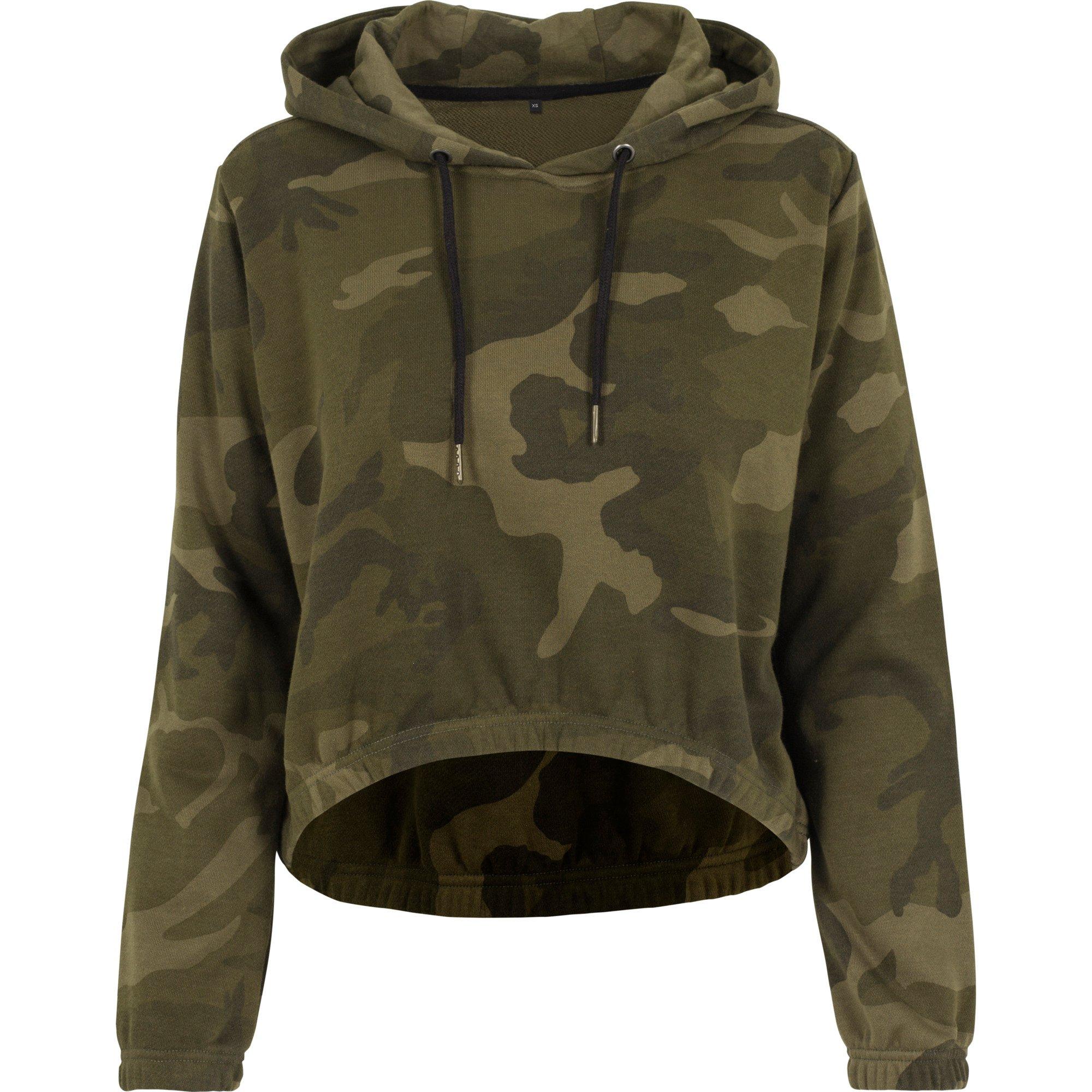 Image of Camo Cropkapuzenpullover Damen Olivegrün S