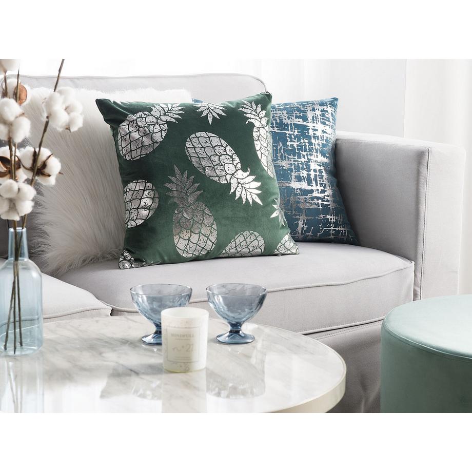 Beliani Dekokissen 2er Set aus Samtstoff  ASTILBE  
