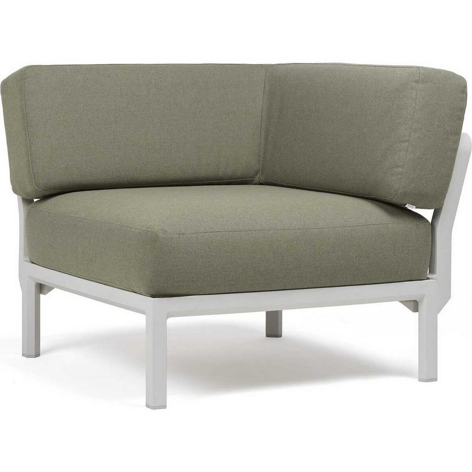 NARDI outdoor Elément d&#039;angle salon de jardin Maximo blanc-gris vert  