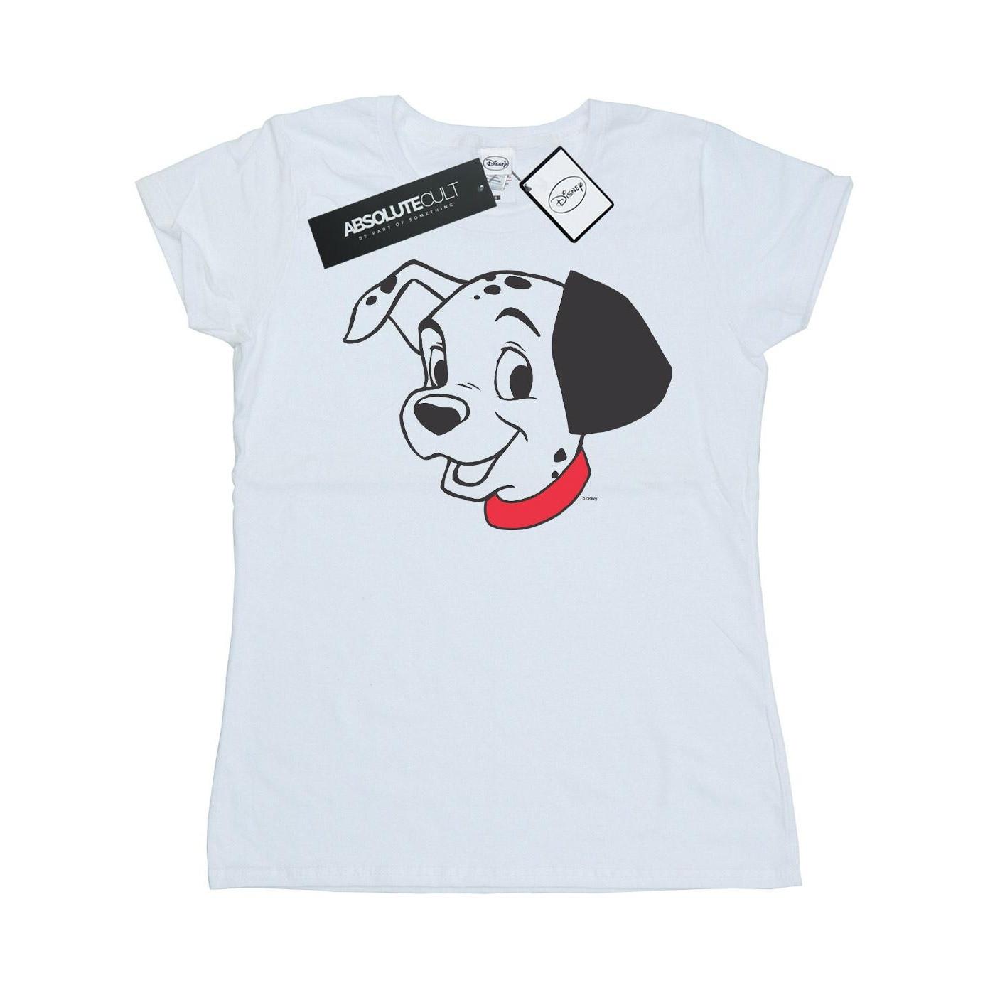 Image of 101 Dalmatians Dalmatian Head Tshirt Damen Weiss L