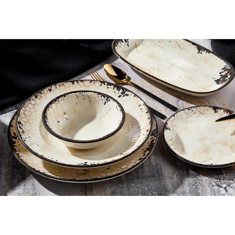 Rinart  Ensembles de vaisselle - Vega (Large)  - 24 pièces - 6 Personnes - Porcelaine 