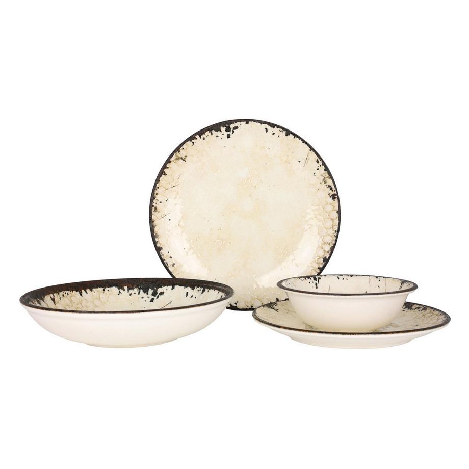 Rinart  Ensembles de vaisselle - Vega (Large)  - 24 pièces - 6 Personnes - Porcelaine 