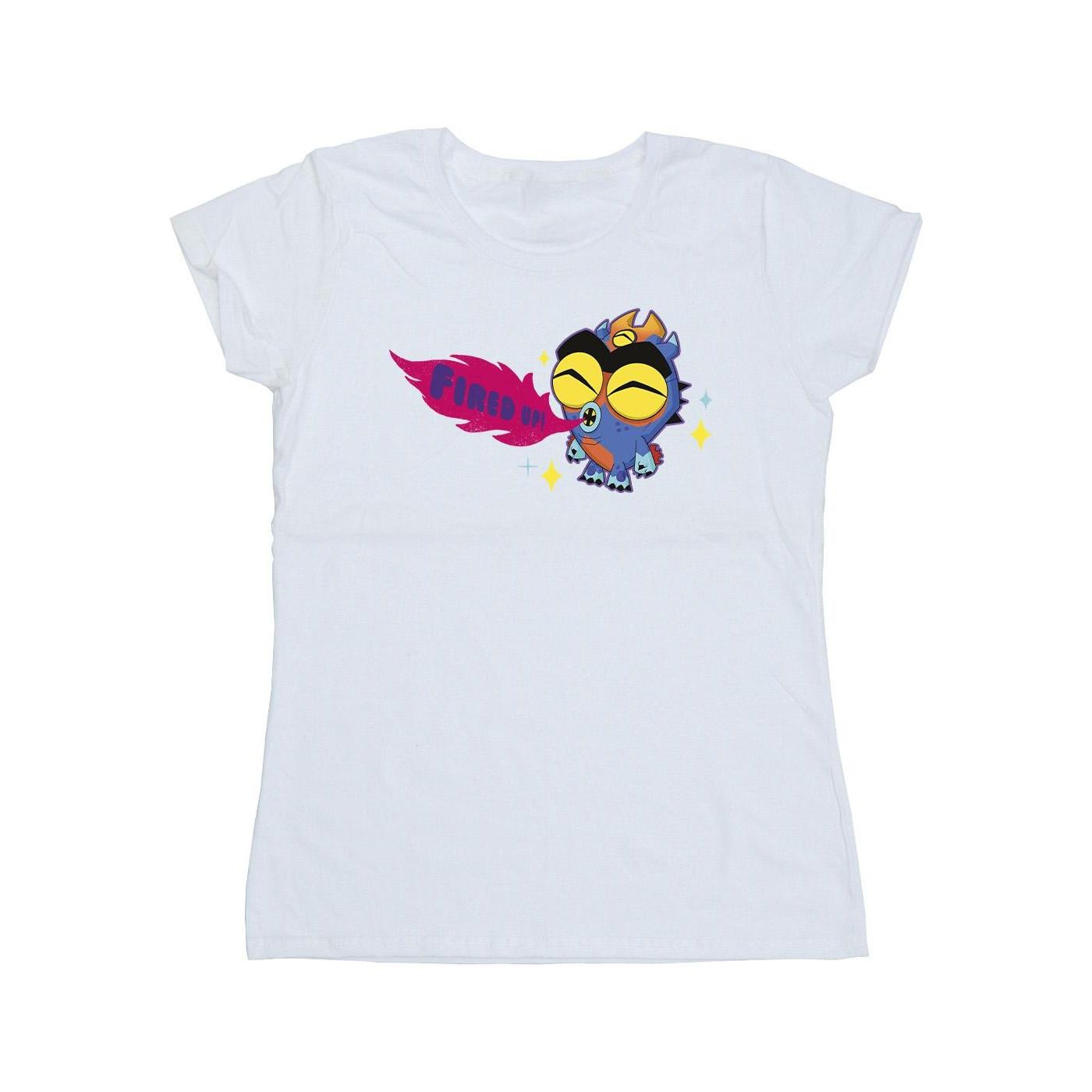 Image of Big Hero 6 Baymax Fred Fired Up Tshirt Damen Weiss S